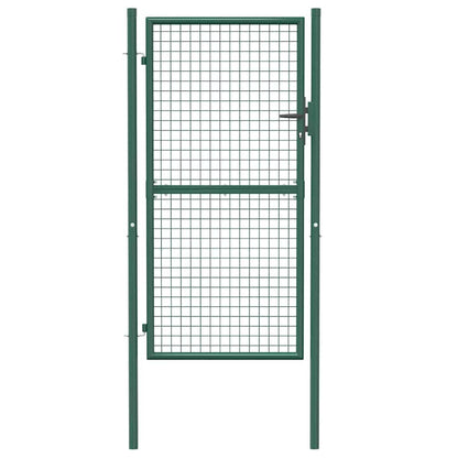 Fence Gate Steel 100x175 cm Green