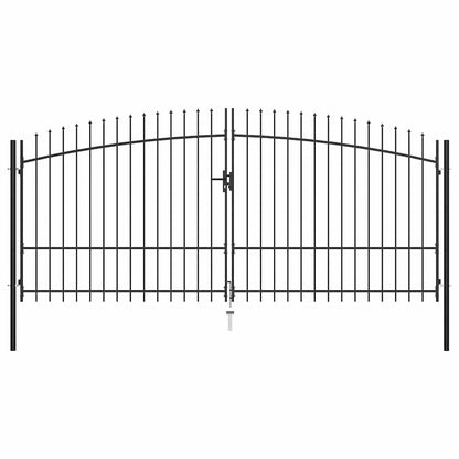 Double Door Fence Gate with Spear Top 400x225 cm