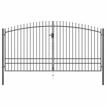 Double Door Fence Gate with Spear Top 400x248 cm