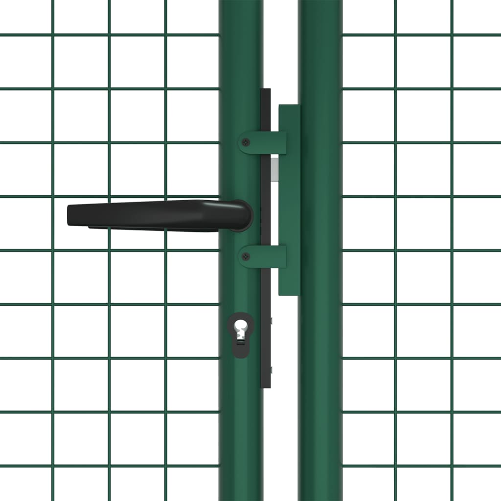 Mesh Garden Gate Steel 400x125 cm Green