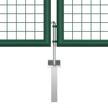 Mesh Garden Gate Steel 400x125 cm Green