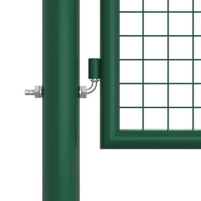 Mesh Garden Gate Steel 400x125 cm Green