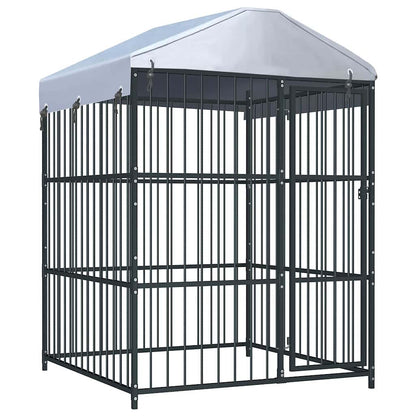 Outdoor Dog Kennel with Roof 150x150x210 cm
