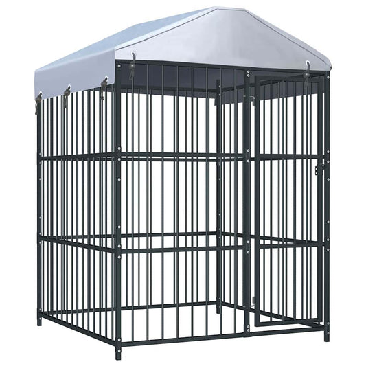 Outdoor Dog Kennel with Roof 150x150x210 cm