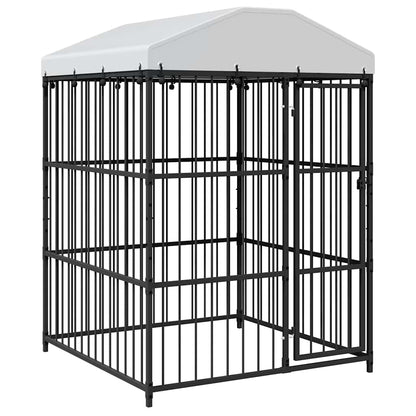 Outdoor Dog Kennel with Roof 150x150x210 cm
