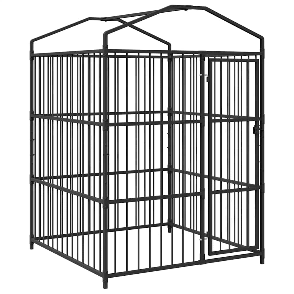 Outdoor Dog Kennel with Roof 150x150x210 cm