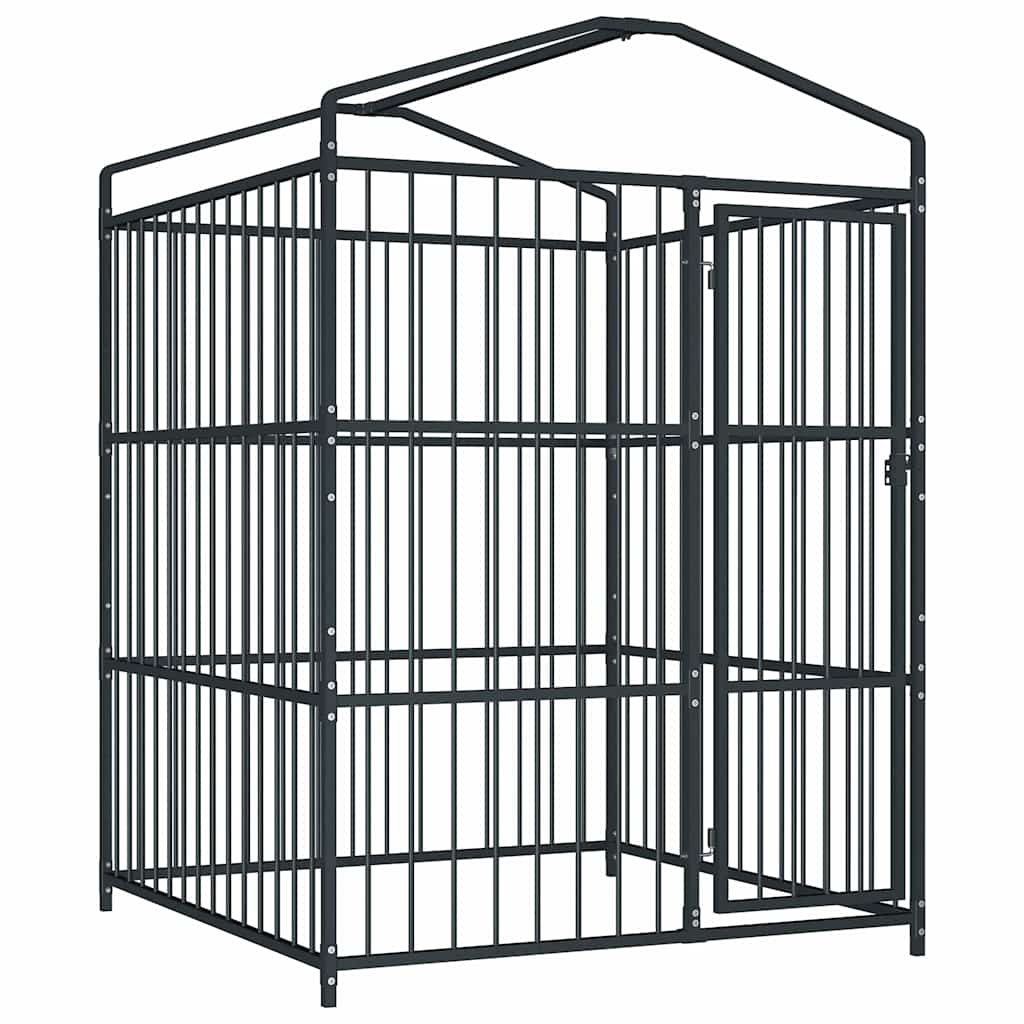 Outdoor Dog Kennel with Roof 150x150x210 cm