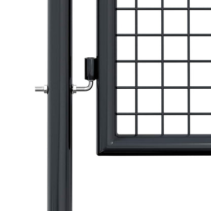 Mesh Garden Gate Galvanised Steel 100x75 cm Grey