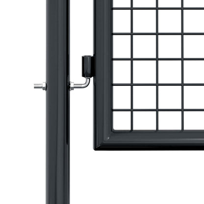 Mesh Garden Gate Galvanised Steel 100x150 cm Grey