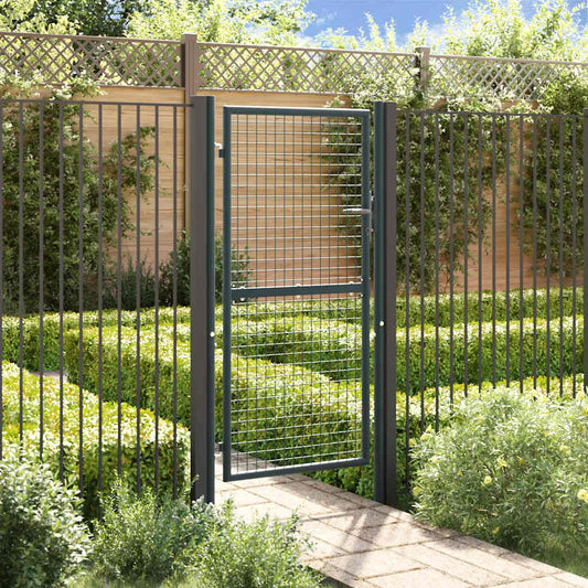 Mesh Garden Gate Galvanised Steel 100x175 cm Grey
