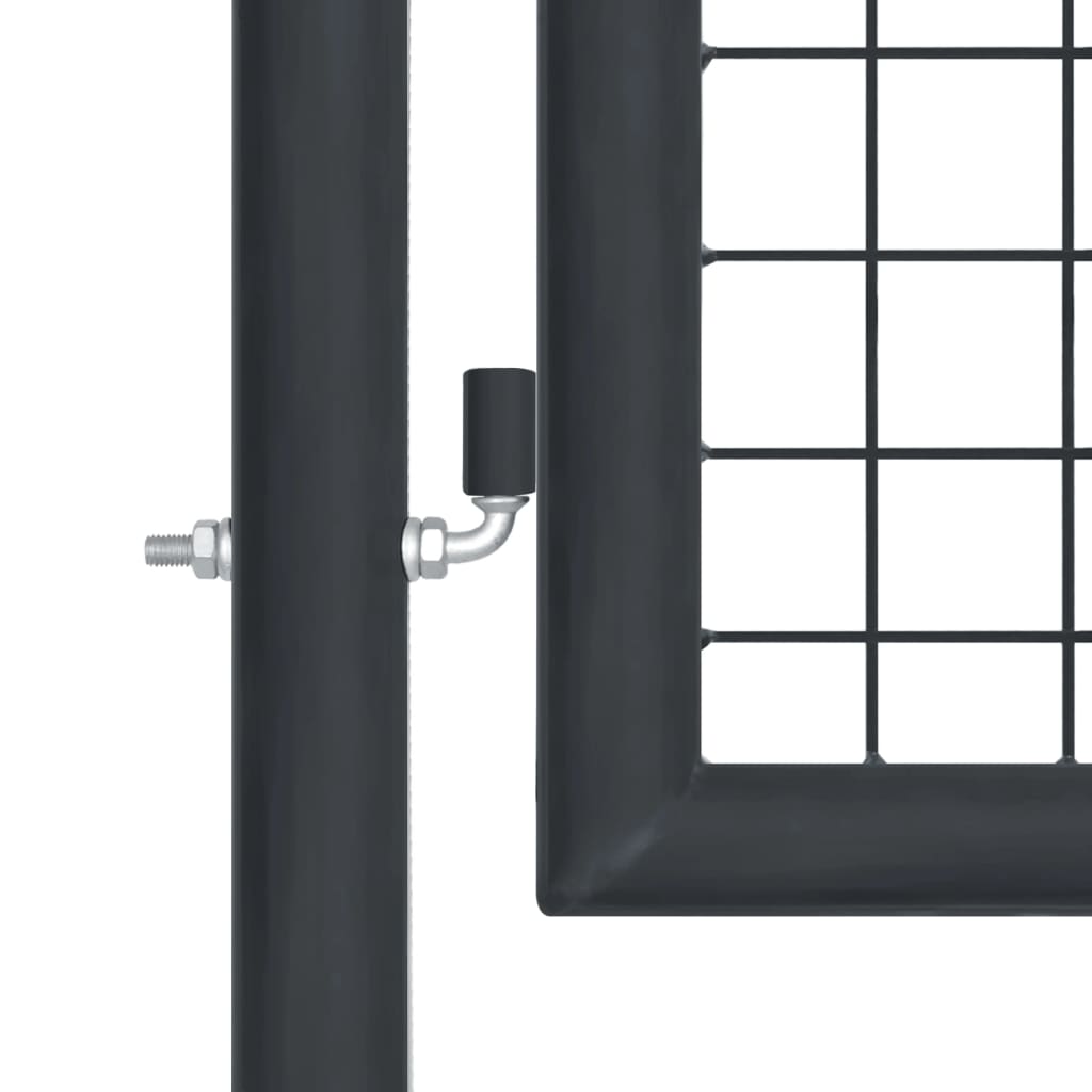 Mesh Garden Gate Galvanised Steel 400x100 cm Grey