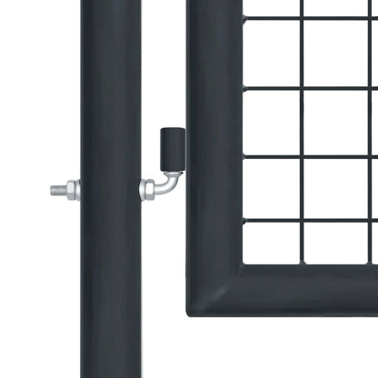 Mesh Garden Gate Galvanised Steel 400x100 cm Grey