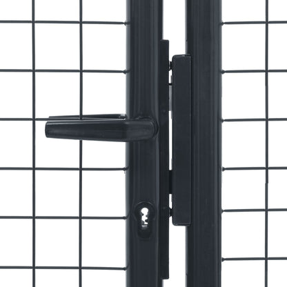 Mesh Garden Gate Galvanised Steel 400x100 cm Grey