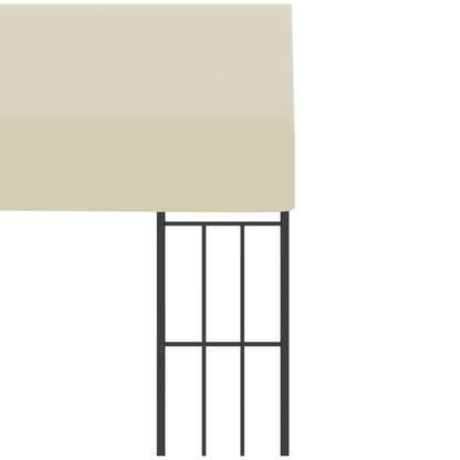 Wall-mounted Gazebo 3x3 m Cream Fabric