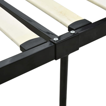 Bed Frame without Mattress with Canopy Black 160x200 cm Metal