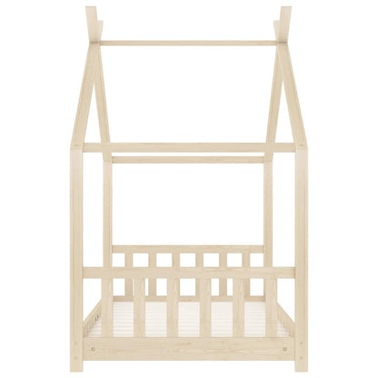 Kids Bed Frame Solid Pine Wood 70x140 cm