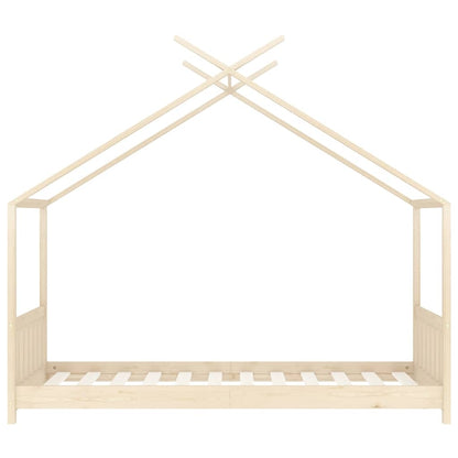 Kids Bed Frame Solid Pine Wood 80x160 cm