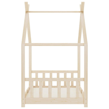 Kids Bed Frame Solid Pine Wood 90x200 cm