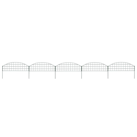 Arched Garden Fence Set 77.3x26 cm Green