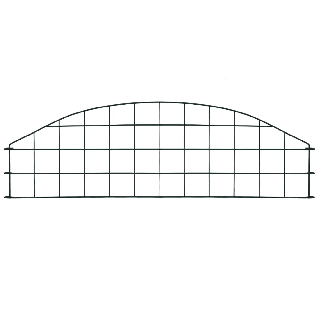 Arched Garden Fence Set 77.3x26 cm Green