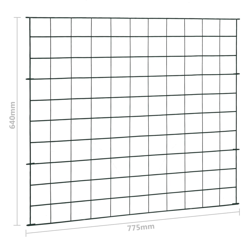 Garden Fence Set 77.5x64 cm Green