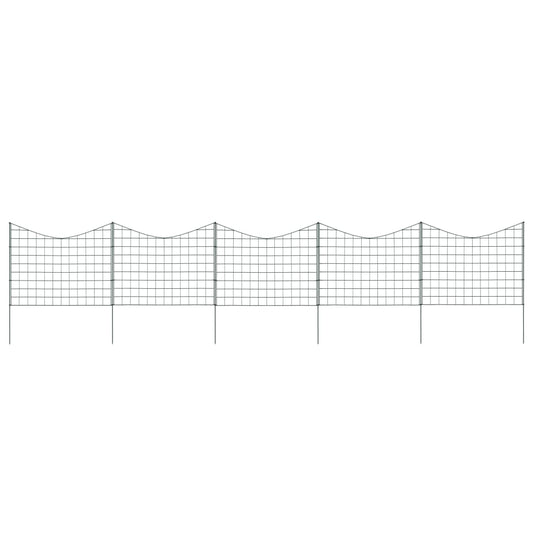 Lower Arch Garden Fence Set 77.5x64 cm Green