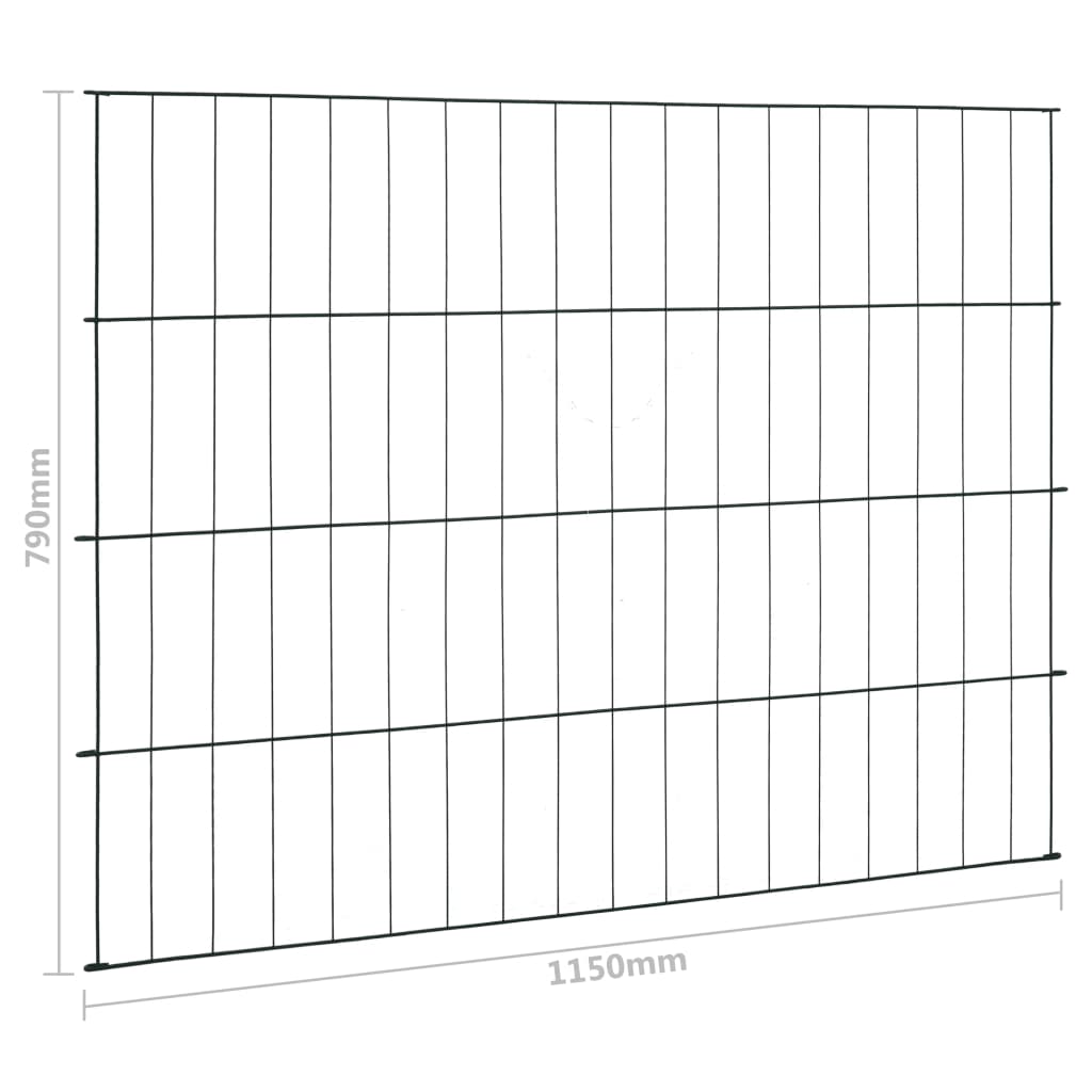 Garden Fence Set 115x79 cm Green