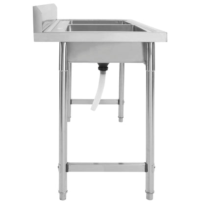Kitchen Sink Double Basin Stainless Steel