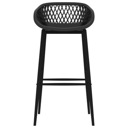 Bar Chairs 2 pcs Black