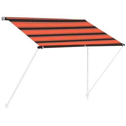 Retractable Awning 100x150 cm Orange and Brown