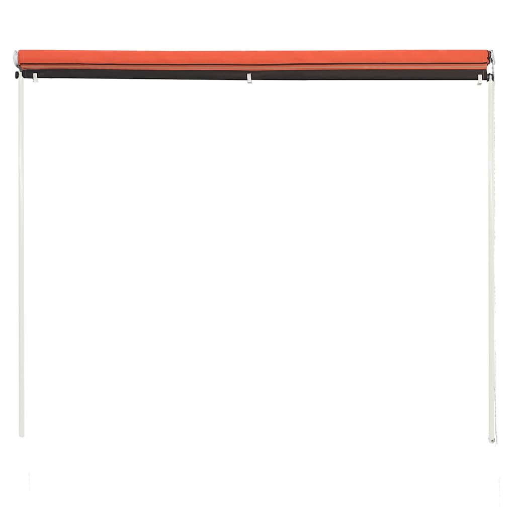 Retractable Awning 350x150 cm Orange and Brown