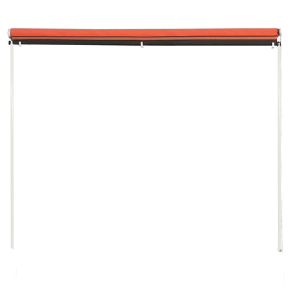 Retractable Awning 350x150 cm Orange and Brown