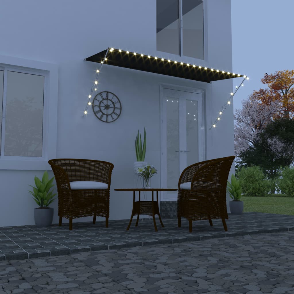 Retractable Awning with LED 300x150 cm Anthracite