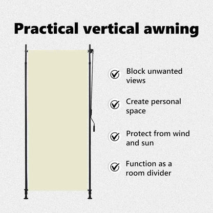 Outdoor Roller Blind 100x270 cm Cream