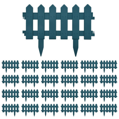 Lawn Edgings 25 pcs Green 10 m PP