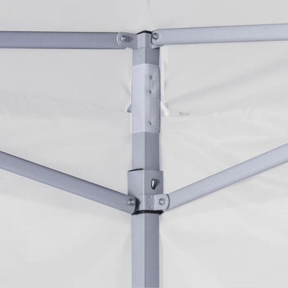 Professional Folding Party Tent with 4 Sidewalls 3x3 m Steel White