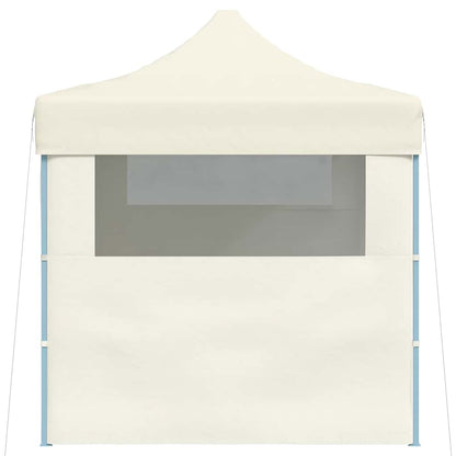 Professional Folding Party Tent with 3 Sidewalls 3x4 m Steel Cream