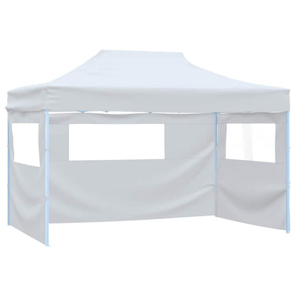 Professional Folding Party Tent with 4 Sidewalls 280x410x315 cm Steel White