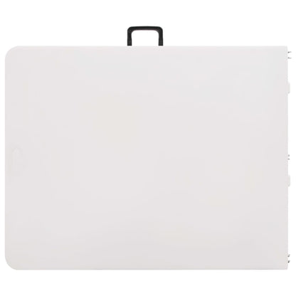 Folding Garden Table White 180x72x72 cm HDPE