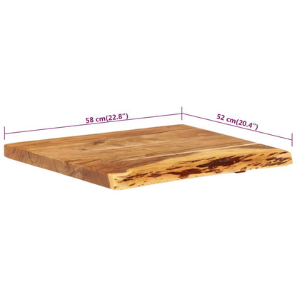 Bathroom Vanity Top Solid Acacia Wood 58x52x3.8 cm