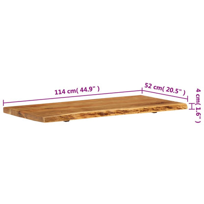 Bathroom Vanity Top Solid Acacia Wood 114x52x3.8 cm