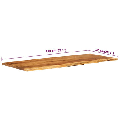 Bathroom Vanity Top Solid Acacia Wood 140x52x2.5 cm