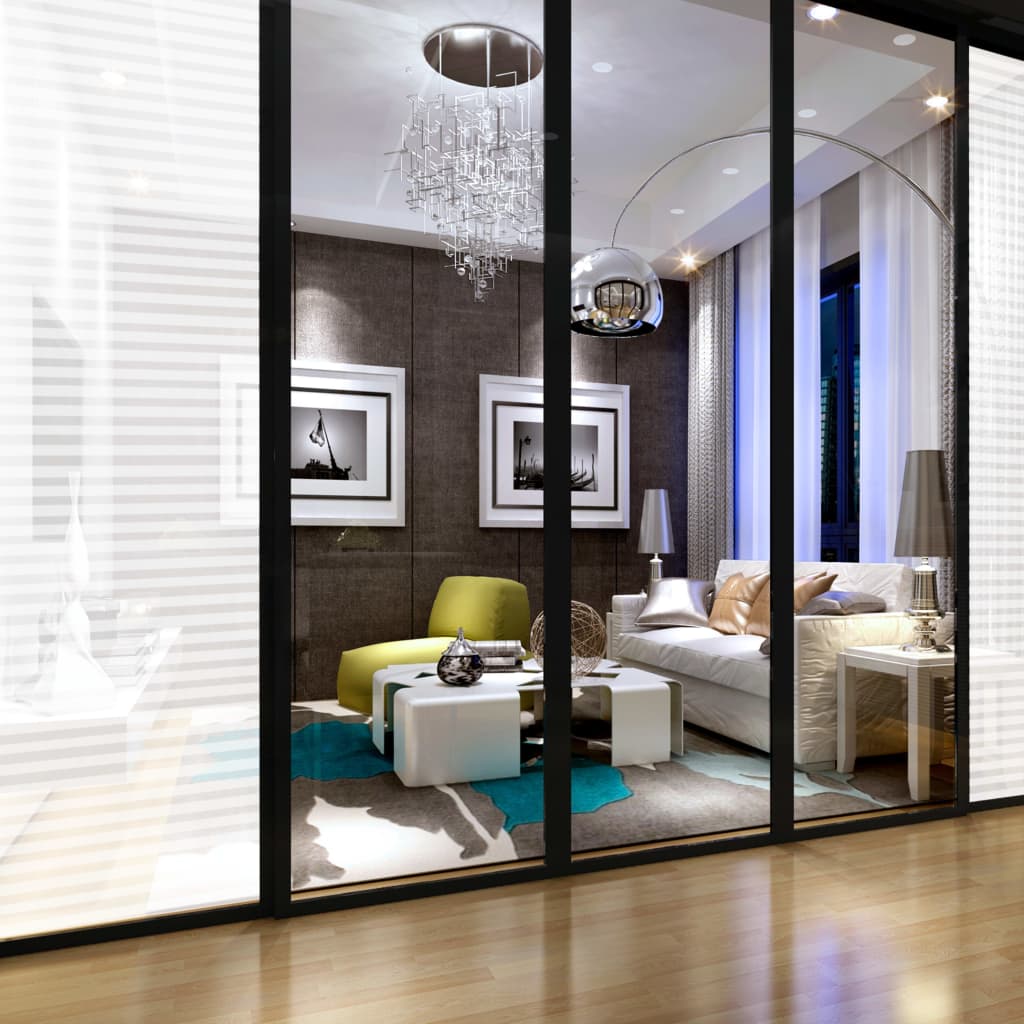 Window Film Frosted Stripes Design 0.9x50 m PVC