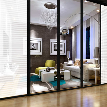 Window Film Frosted Stripes Design 0.9x50 m PVC