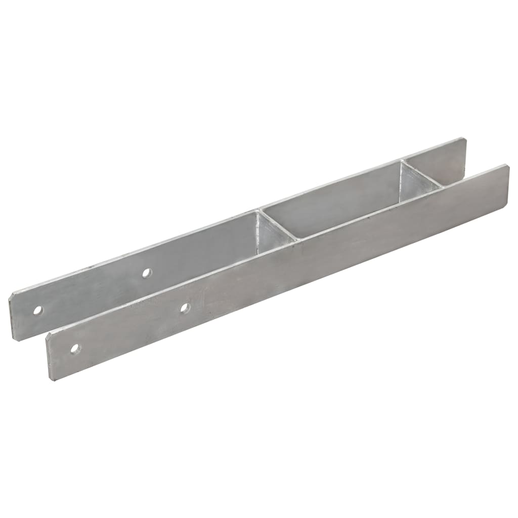 Fence Anchors 6 pcs Silver 7x6x60 cm Galvanised Steel