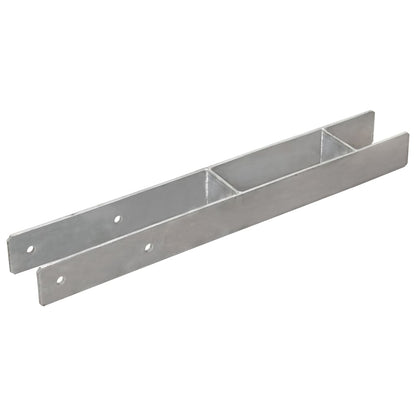Fence Anchors 6 pcs Silver 7x6x60 cm Galvanised Steel