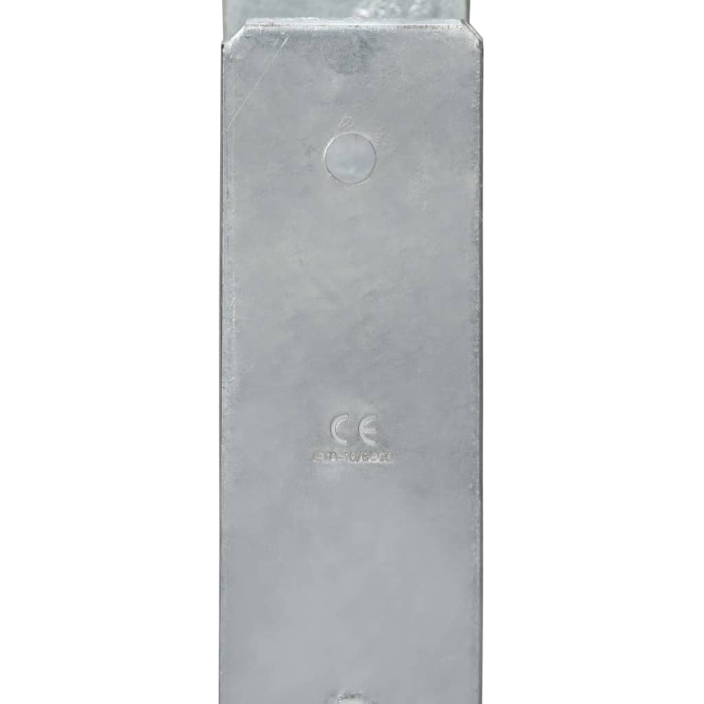 Fence Anchors 6 pcs Silver 7x6x60 cm Galvanised Steel