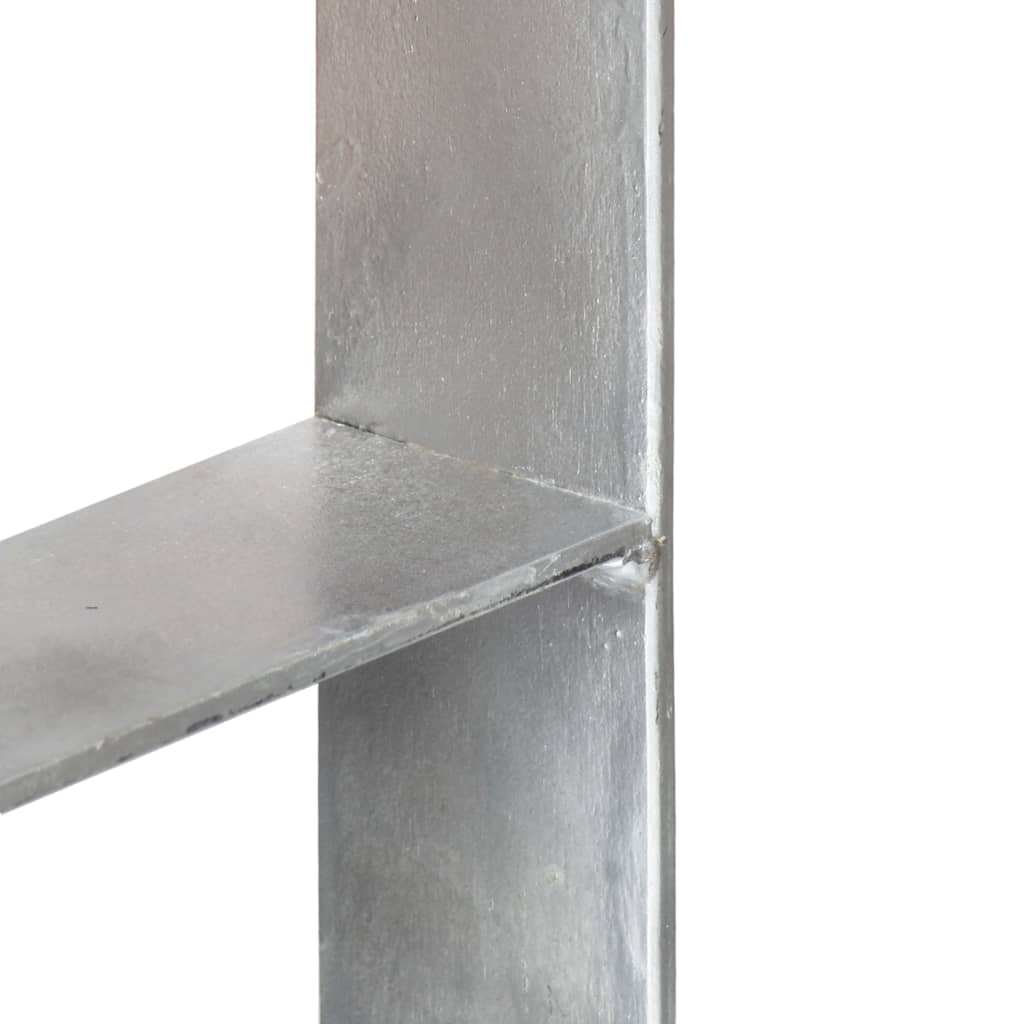 Fence Anchors 6 pcs Silver 7x6x60 cm Galvanised Steel