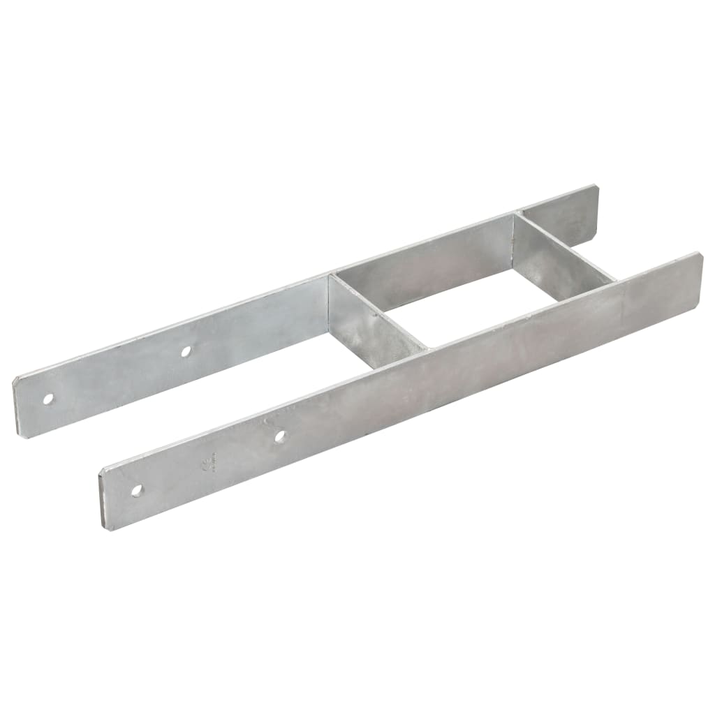 Fence Anchors 6 pcs Silver 14x6x60 cm Galvanised Steel