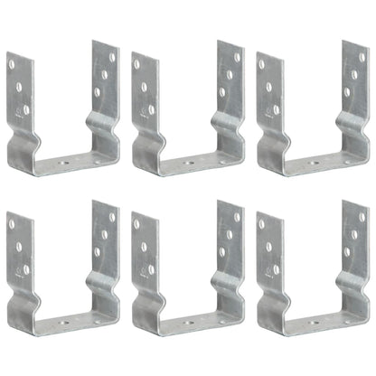 Fence Anchors 6 pcs Silver 12x6x15 cm Galvanised Steel